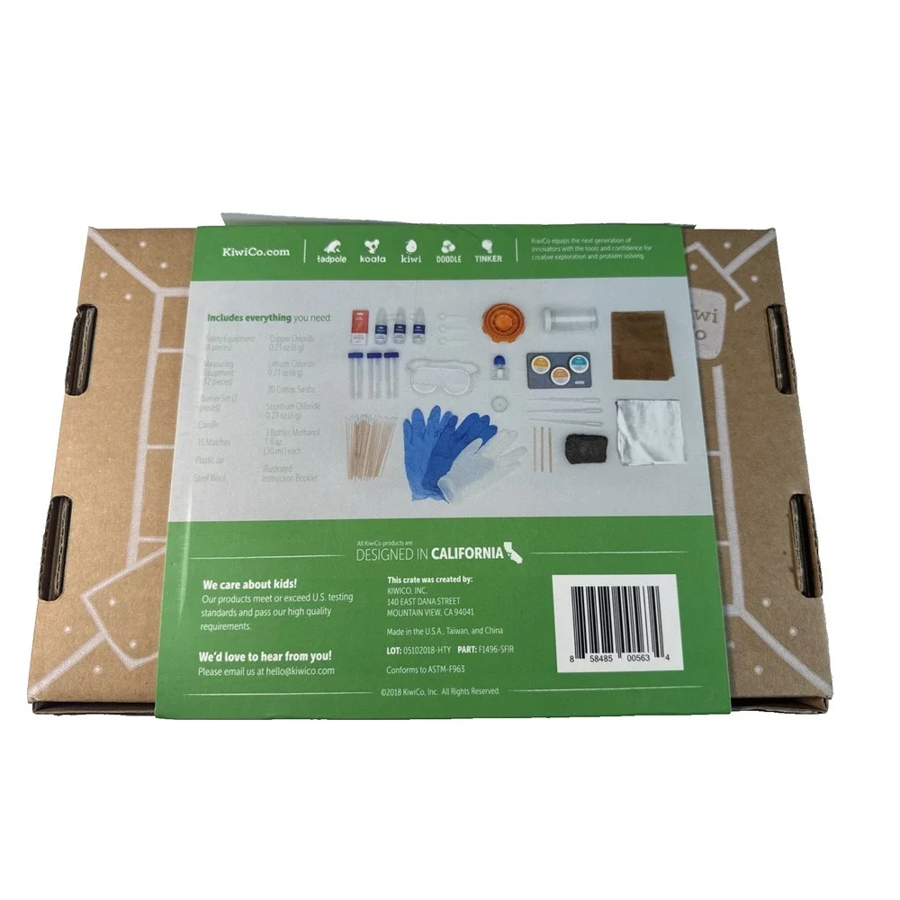 KiwiCo Fire Lab DIY STEM Science Kit Chemistry of Combustion Ages 14+ 7 Exp
